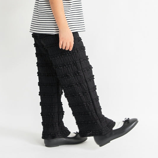 日本童裝 Branshes 提花花邊長褲 80-150cm 女童款 夏季 PANTS