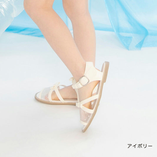 日本直送 Branshes 透明緞帶涼鞋 15-20cm 鞋系列 其他品牌