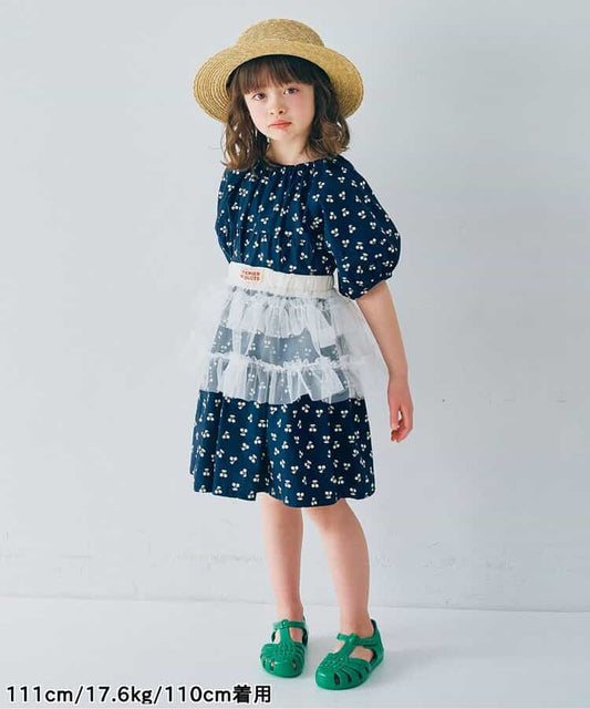 日本童裝 p.premier 泡泡袖連身裙 80-140cm 女童款 夏季 DRESSES