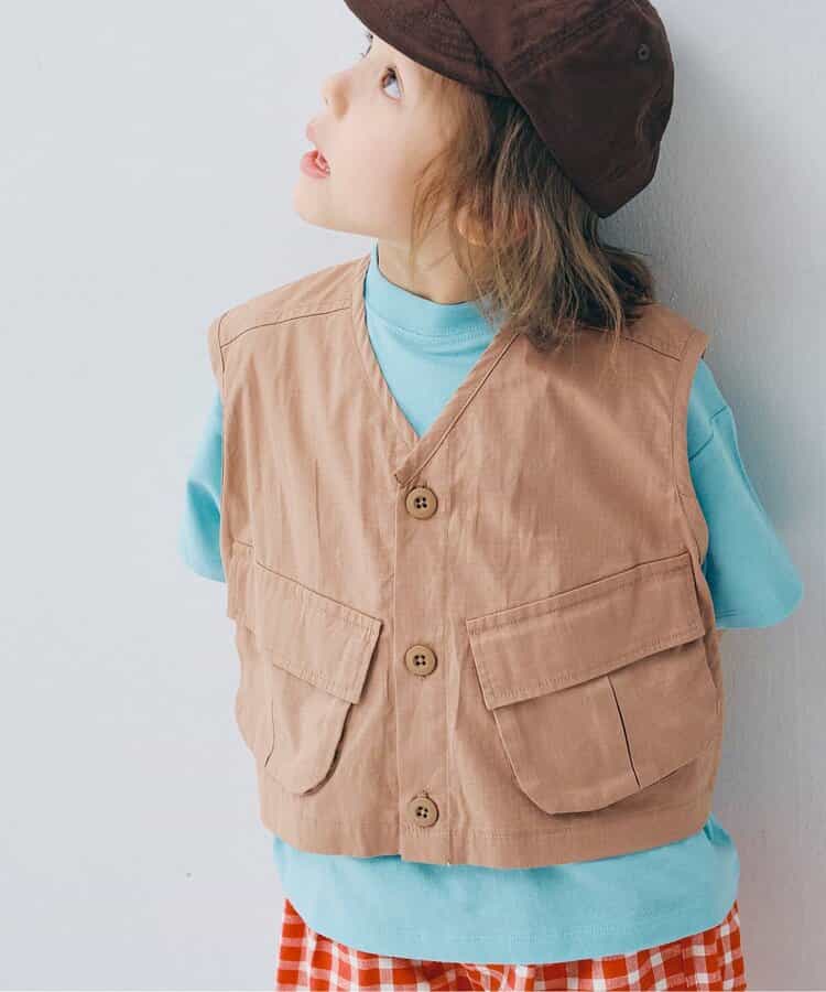 日本童裝 p.premier 工裝口袋背心 80-140cm 男童款/女童款 夏季 TOPS