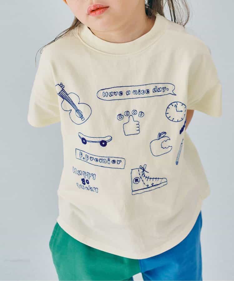 日本童裝 p.premier 刺繡圖案上衣 80-140cm 男童款/女童款 夏季 TOPS