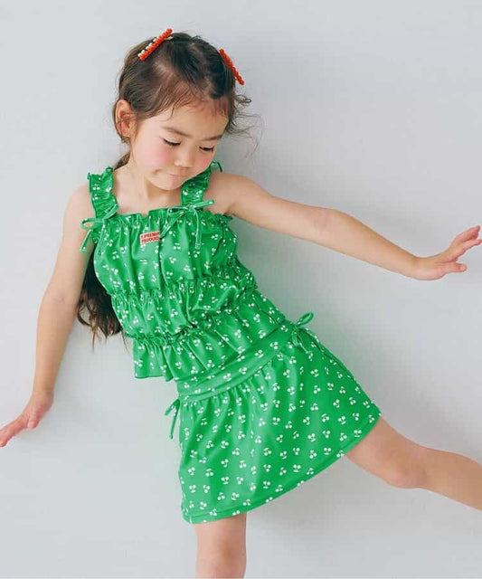 日本童裝 p.premier 防UV 泳衣兩件套裝 80-140cm 女童款 TOPS 夏季 夏日玩水泳衣特輯