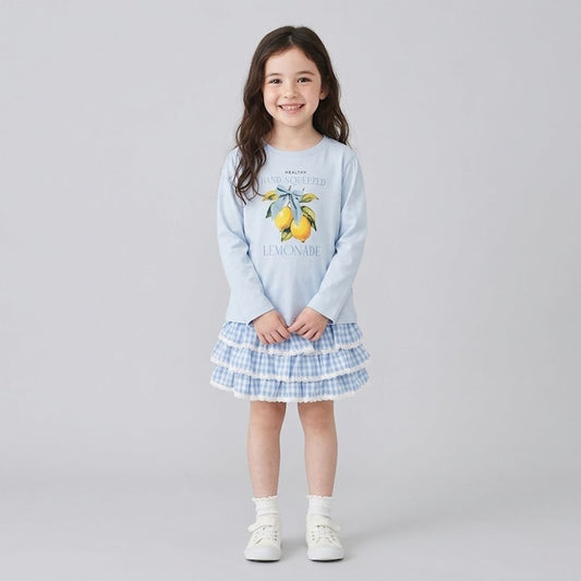 日本童裝 Ly# mine 防UV 吸水速乾【不易變形】什錦水果印花上衣 100-150cm 女童款 夏季 TOPS