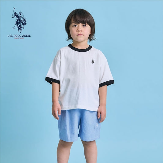 日本童裝 b・R# x U.S. POLO ASSN. 印花上衣 100-150cm 男童款 夏季 TOPS