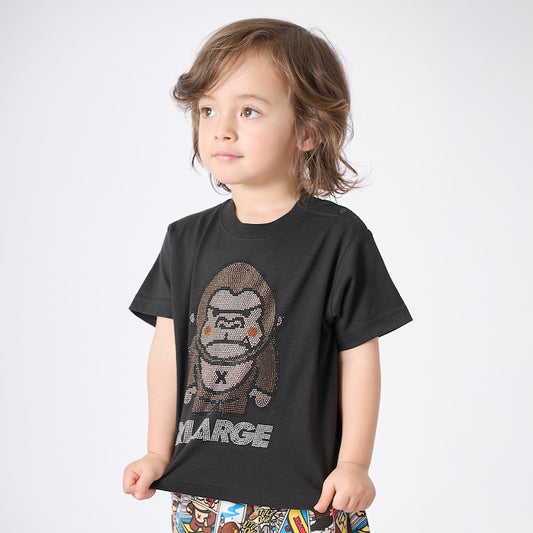 日本童裝 XLARGE KIDS 水鑽猩猩印花上衣 90-140cm 男童款 夏季 TOPS