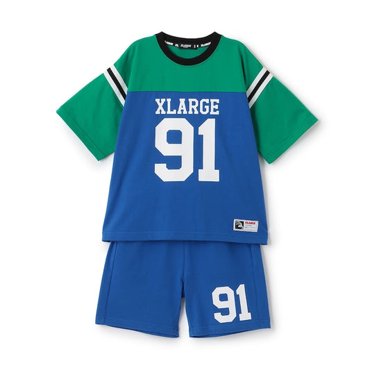 日本童裝 XLARGE KIDS 編號印花兩件套裝 80-140cm 男童款 夏季 TOPS PANTS