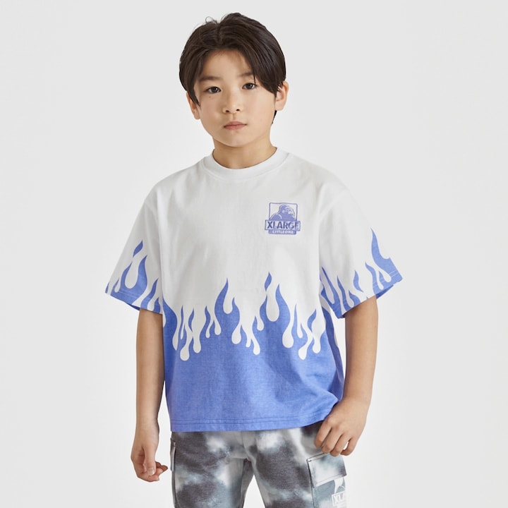 日本童裝 XLARGE KIDS 火火圖案短袖上衣 80-140cm 男童款 夏季 TOPS