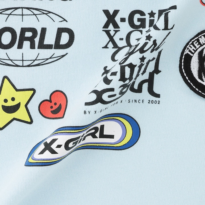 日本童裝 X-girl Stages Logo插肩短袖上衣 110-140cm 女童款 夏季 TOPS