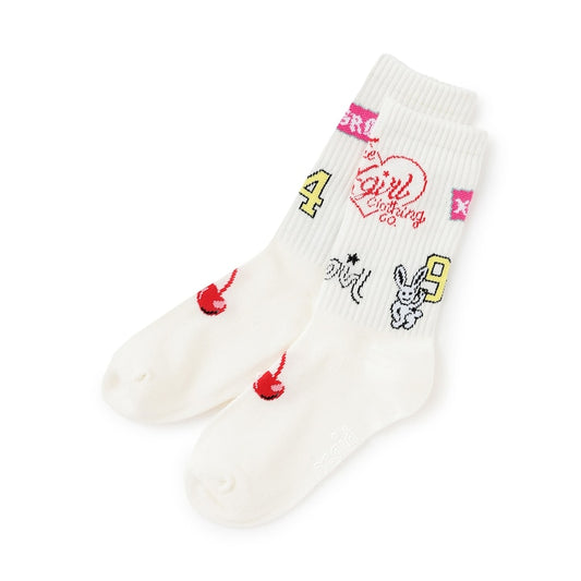 日本直送 X-girl Stages 襪一對 13-21cm 襪系列