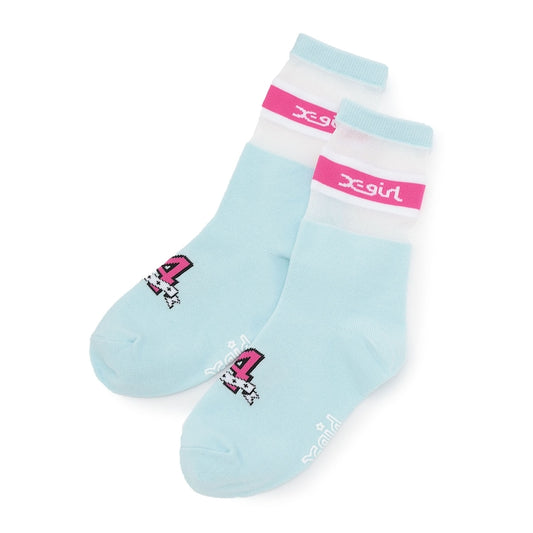 日本直送 X-girl Stages 襪一對 15-21cm 襪系列