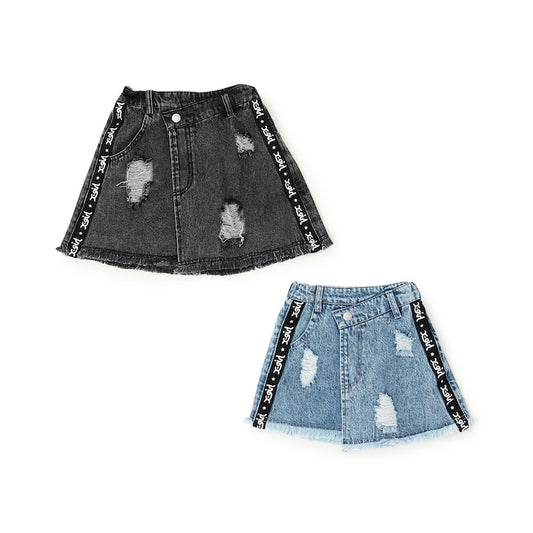 日本童裝 X-girl Stages 牛仔裙褲 90-140cm 女童款 夏季 PANTS