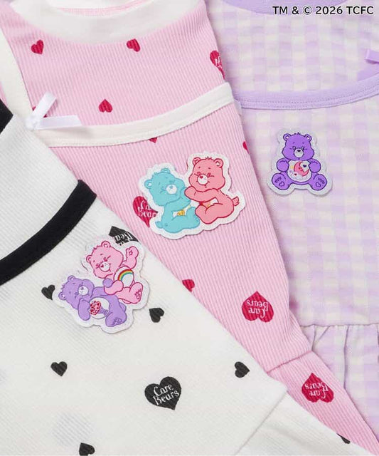 日本童裝 apres les cours x CareBears 假兩件吊帶背心疊穿上衣 80-140cm 女童款 夏季 TOPS