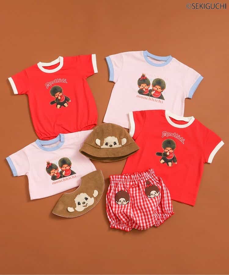 日本童裝 apres les cours x monchhichi 印花上衣 80-130cm 男童款/女童款 初生嬰兒 夏季 TOPS