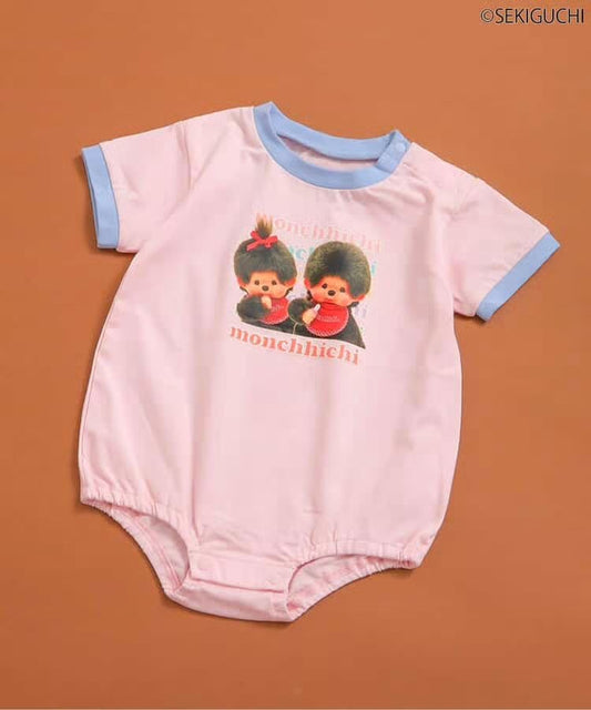 日本童裝 apres les cours x monchhichi 印花連衣 70-80cm 男童款/女童款 初生嬰兒 夏季 Jumpsuit