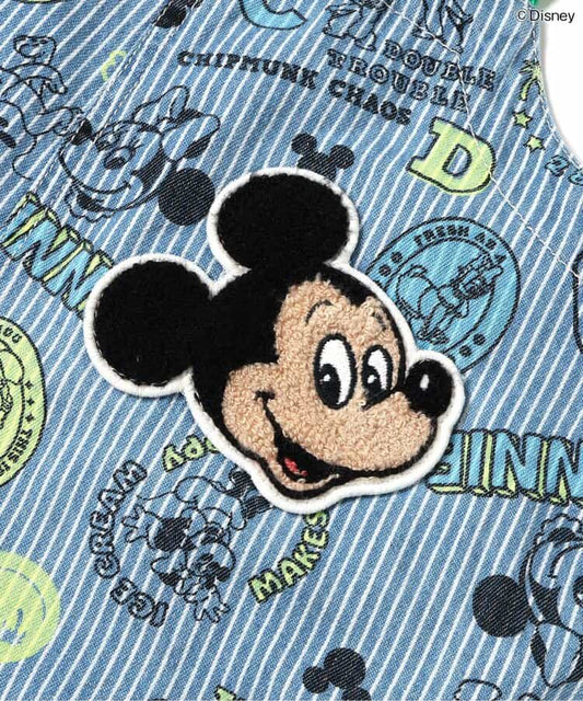 日本童裝 BREEZE x Disney 印花背帶褲 80-120 男童款 夏季 Jumpsuit