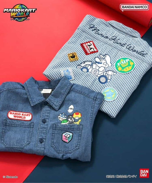 日本童裝 BREEZE x SuperMario 徽章襯衫外套 100-150cm 男童款 夏季 TOPS OUTERWEAR
