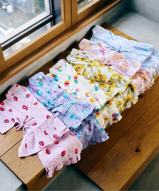 日本童裝 apres les cours 日本甚平 日本和服 80-130cm 女童款 夏季 TOPS PANTS 日本夏祭慶典特輯