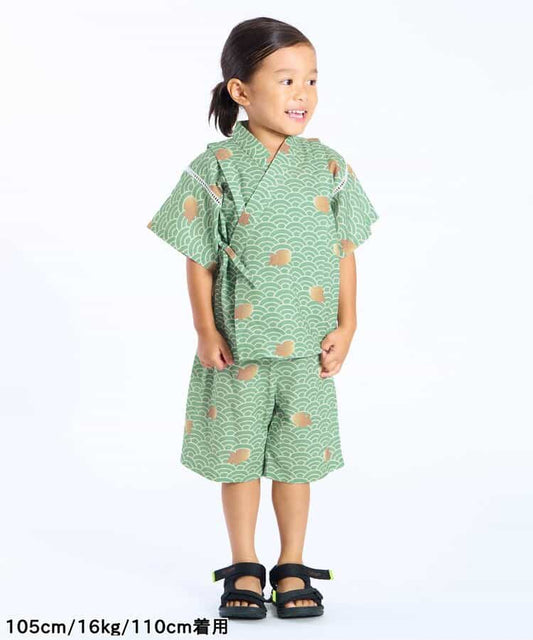 Disney Japanese children's clothing, Jinbei Japanese kimono, 100-150cm, for girls, summer, other brand children's clothing, TOPS PANTS, Japanese Summer Festival Special