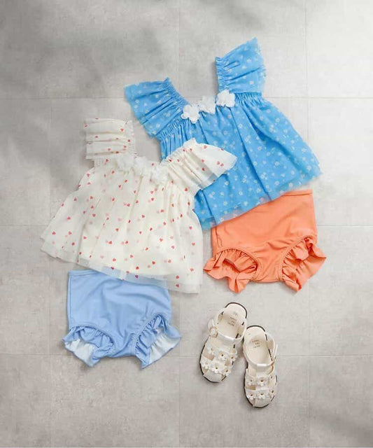 日本童裝 apres les cours 泳衣兩件套裝 80-140cm 女童款 夏季 夏日玩水泳衣特輯