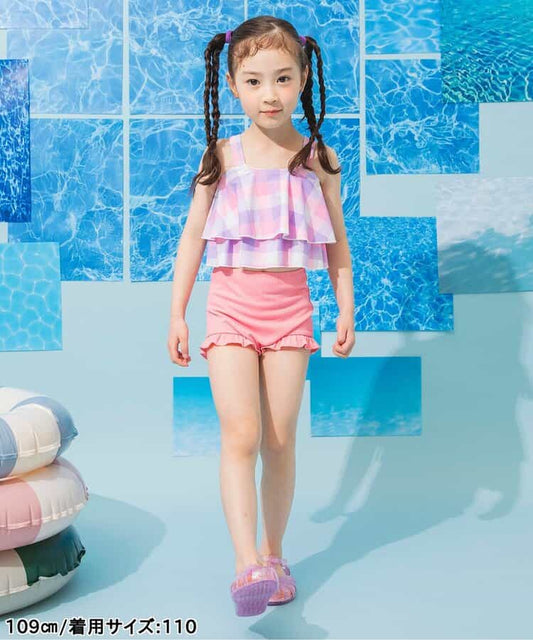 日本童裝 BREEZE 泳衣兩件套裝 80-140cm 女童款 夏季 夏日玩水泳衣特輯