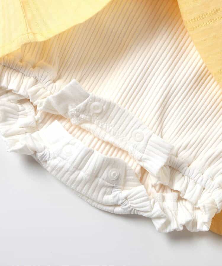 日本童裝 apres les cours 花花刺繡假兩件連衣 70-80cm 女童款 初生嬰兒 夏季 Jumpsuit