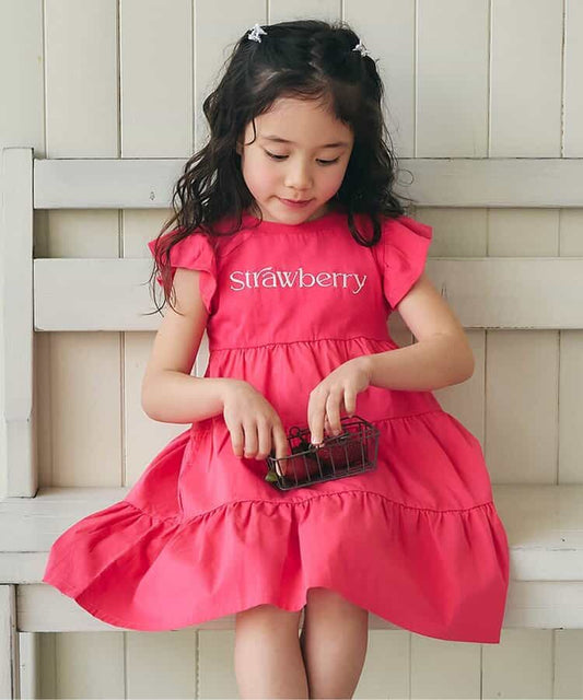 日本童裝 apres les cours 刺繡字母連身裙 80-140cm 女童款 夏季 DRESSES