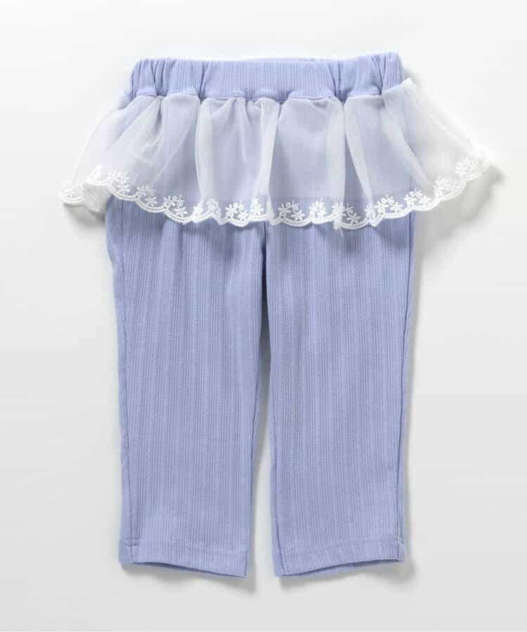 日本童裝 apres les cours 接觸冷感 蕾絲七分緊身褲 80-130cm 女童款 夏季 PANTS