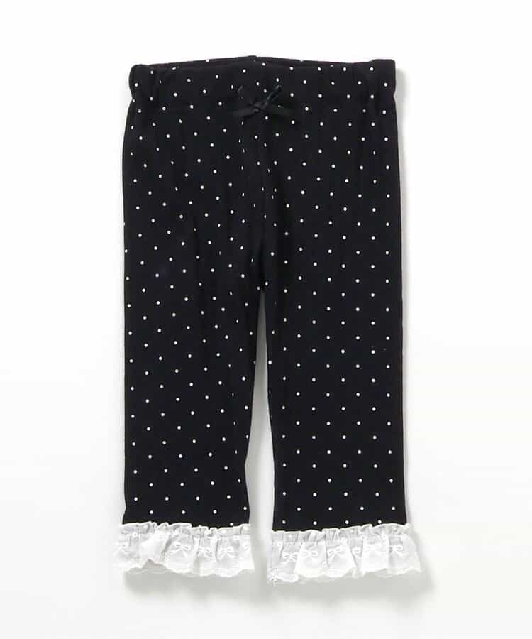 日本童裝 apres les cours 接觸冷感 荷葉邊七分緊身褲 80-130cm 女童款 夏季 PANTS