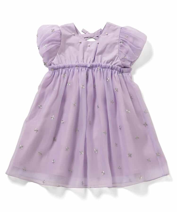 日本童裝 apres les cours 珍珠刺繡網紗連身裙 90-140cm 女童款 夏季 DRESSES
