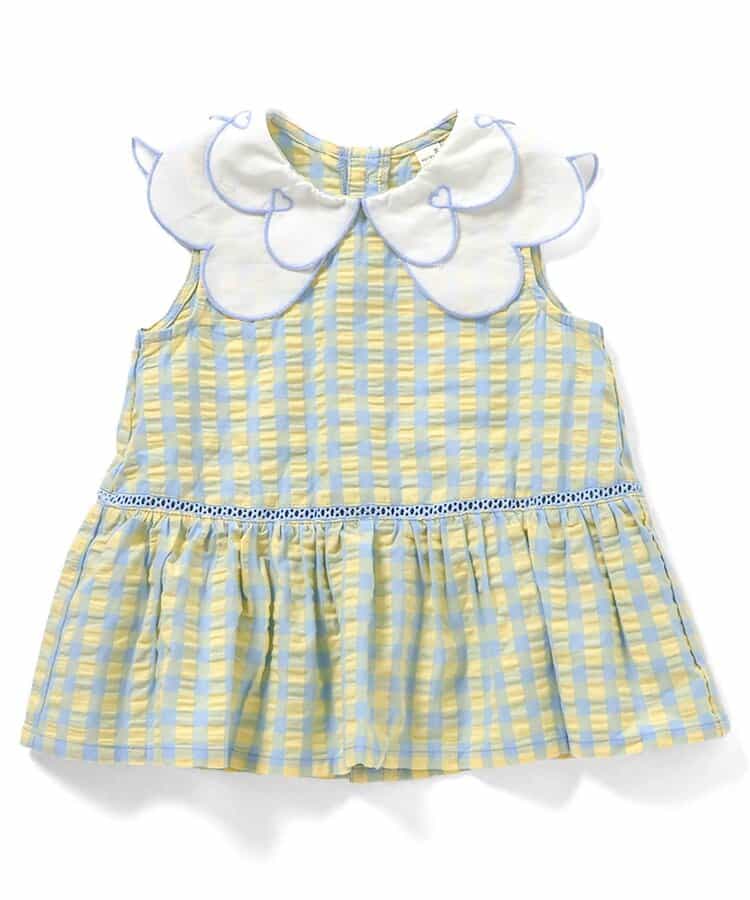 日本童裝 apres les cours 花花領上衣 80-140cm 女童款 夏季 TOPS