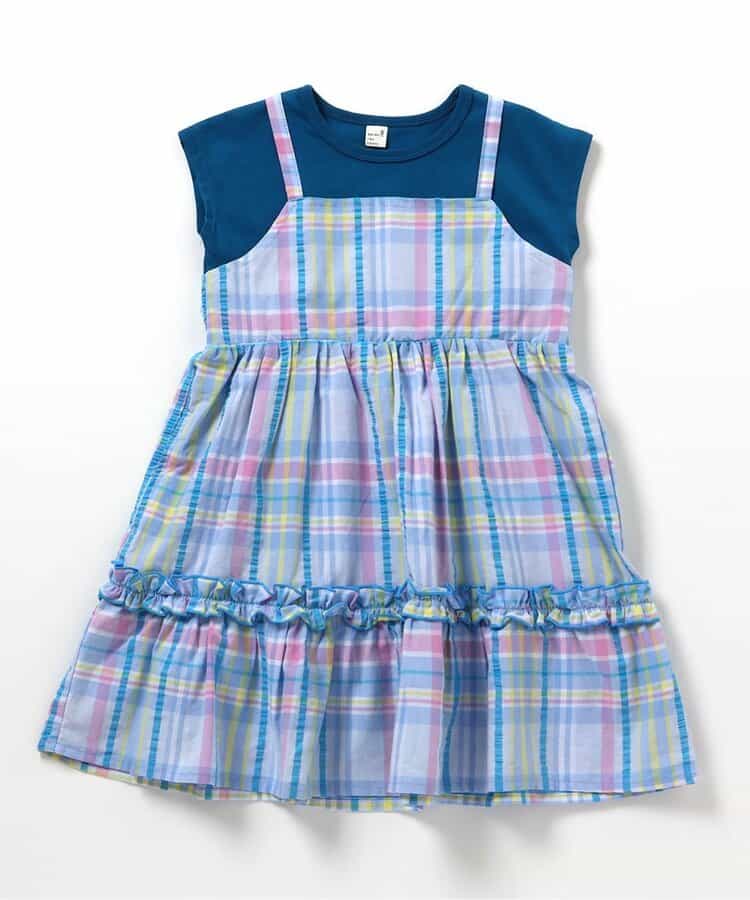 日本童裝 apres les cours 荷葉邊假兩件連身裙 80-140cm 女童款 夏季 DRESSES