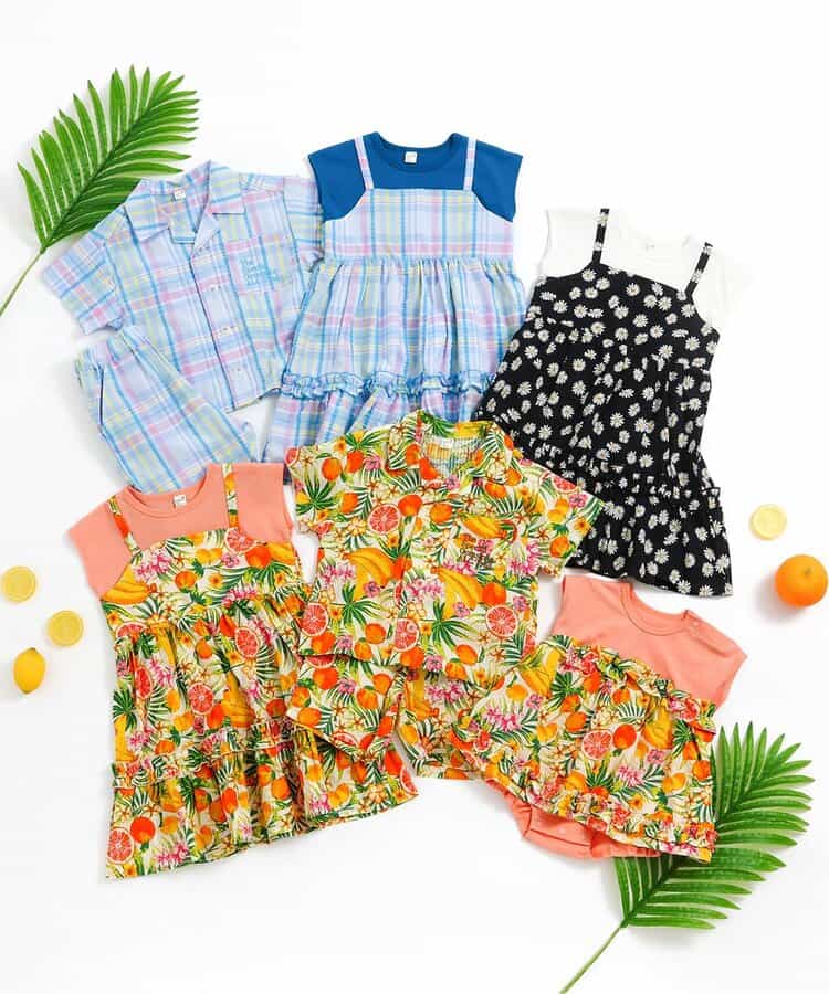 日本童裝 apres les cours 夏威夷風連衣 70-80cm 女童款 初生嬰兒 夏季 Jumpsuit