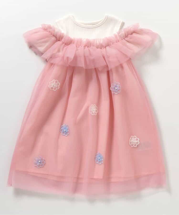 日本童裝 apres les cours 花花薄紗連身裙 80-140cm 女童款 夏季 DRESSES