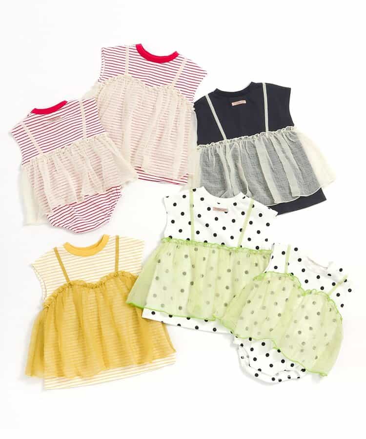 日本童裝 BREEZE 薄紗法式袖上衣 80-140cm 女童款 TOPS 夏季