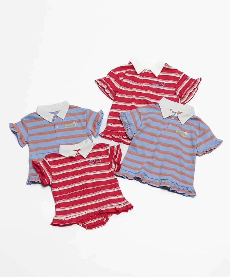 日本童裝 BREEZE polo間條連衣 70-80cm 女童款 初生嬰兒 夏季 Jumpsuit