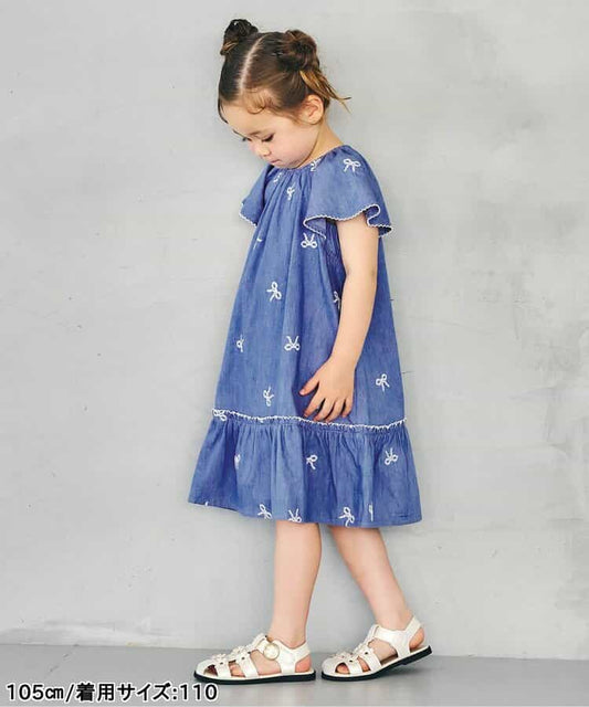 日本童裝 apres les cours 刺繡連身裙 80-140cm 女童款 夏季 DRESSES