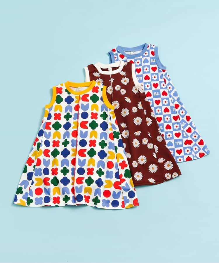 日本童裝 apres les cours 吸水速乾 接觸冷感 印花吊帶背心裙 80-130cm 女童款 夏季 DRESSES