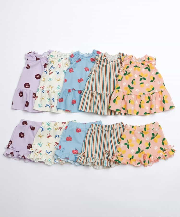 日本童裝 apres les cours 印花荷葉邊短褲 80-140cm 女童款 夏季 PANTS