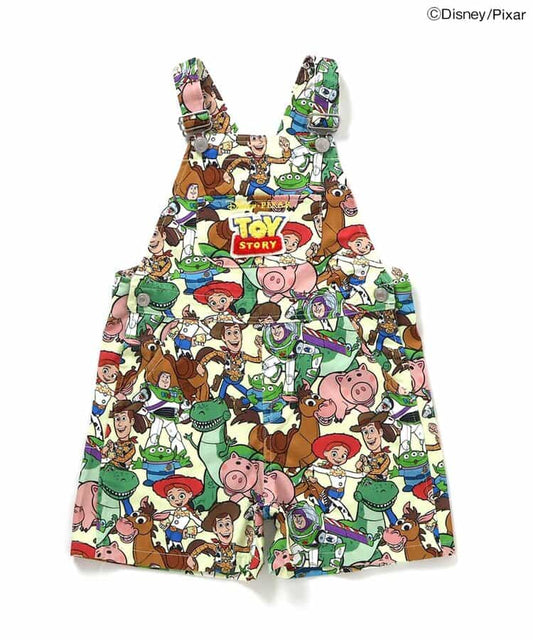 日本童裝 BREEZEx Disney ToyStory全印花短背帶褲 90-130cm 男童款 夏季 Jumpsuit