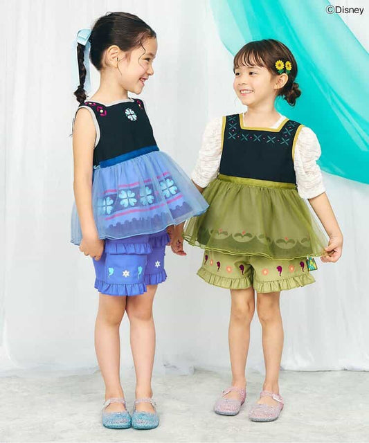日本童裝 apres les cours x Disney Frozen 花邊短褲 80-140cm 女童款 夏季 PANTS