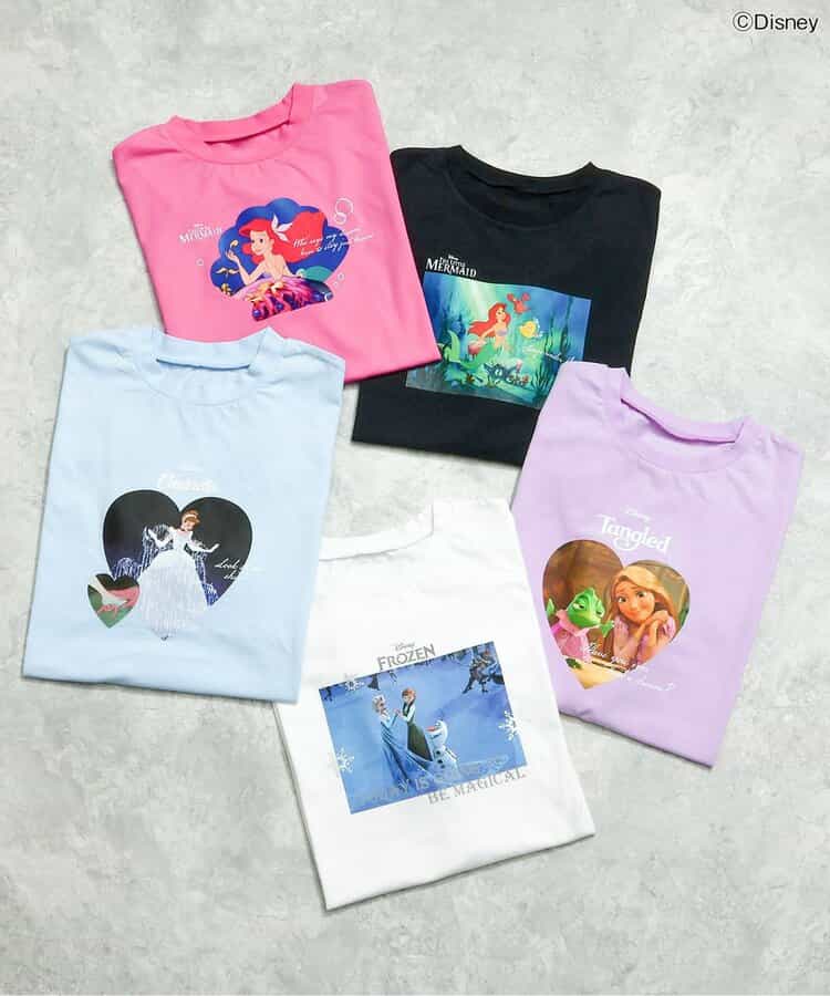 日本童裝 apres les cours x Disney Frozen/公主 親子裝 印花上衣 M 大人款 夏季 TOPS