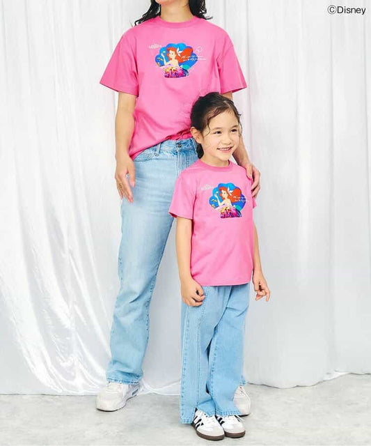 日本童裝 apres les cours x Disney Frozen/公主 親子裝 印花上衣 80-140cm 女童款 夏季 TOPS