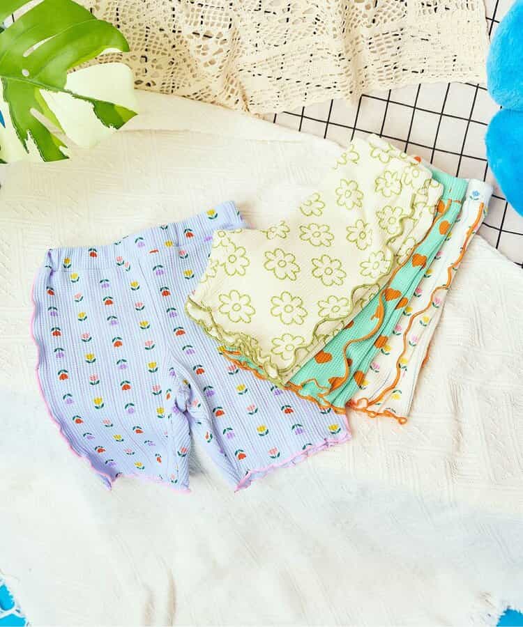 日本童裝 apres les cours 華夫格 彈力褲 80-130cm 女童款 夏季 PANTS