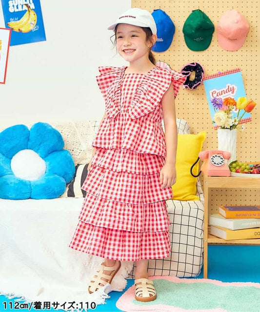 日本童裝 apres les cours 後背荷葉邊上衣 80-140cm 女童款 夏季 TOPS