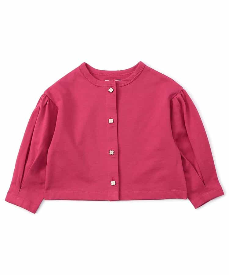 日本童裝 apres les cours 花花紐扣外套 80-140cm 女童款 秋季 OUTERWEAR 聖誕紅/新年紅