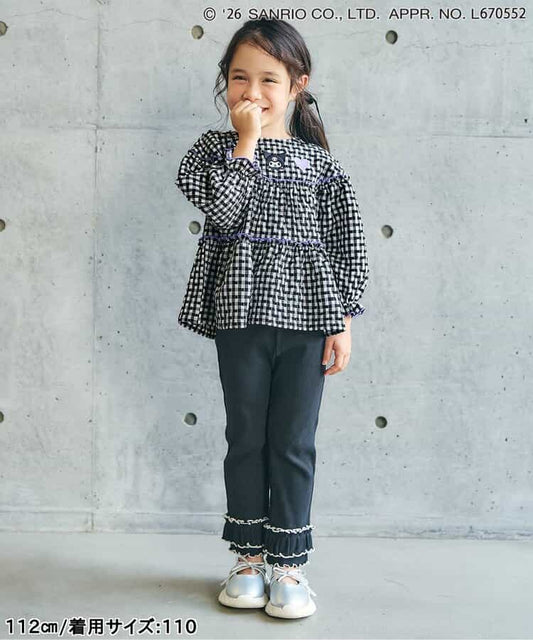 日本童裝 apres les cours x Sanrio 刺繡圖案上衣 80-140cm 女童款 秋季 TOPS