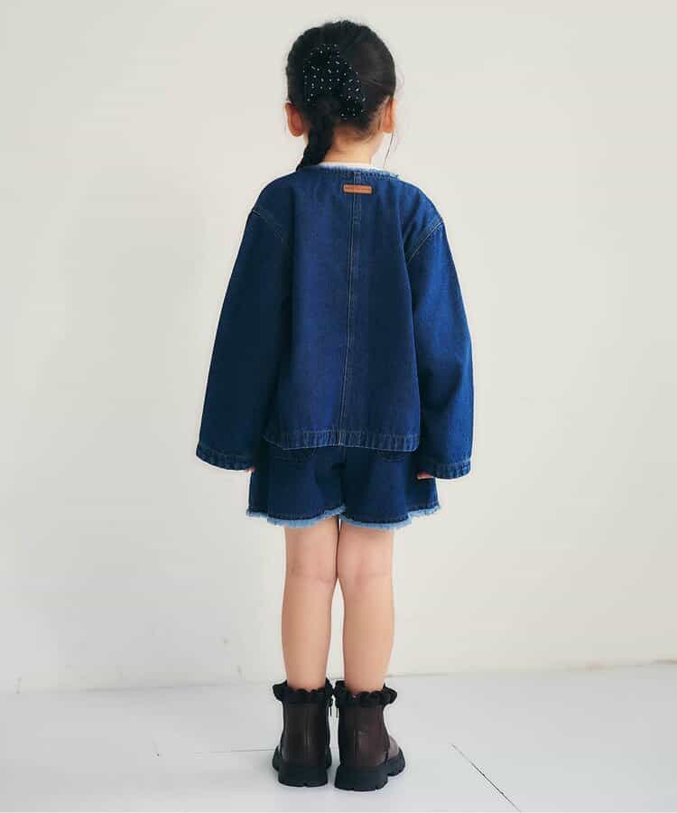 日本童裝 apres les cours 心形口袋牛仔外套 90-140cm 女童款 秋季 OUTERWEAR