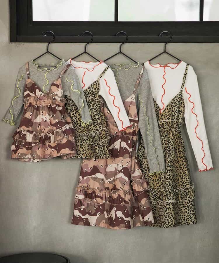 日本童裝 BREEZE 兩件套荷葉邊連身裙 80-140cm 女童款 秋季 TOPS DRESSES