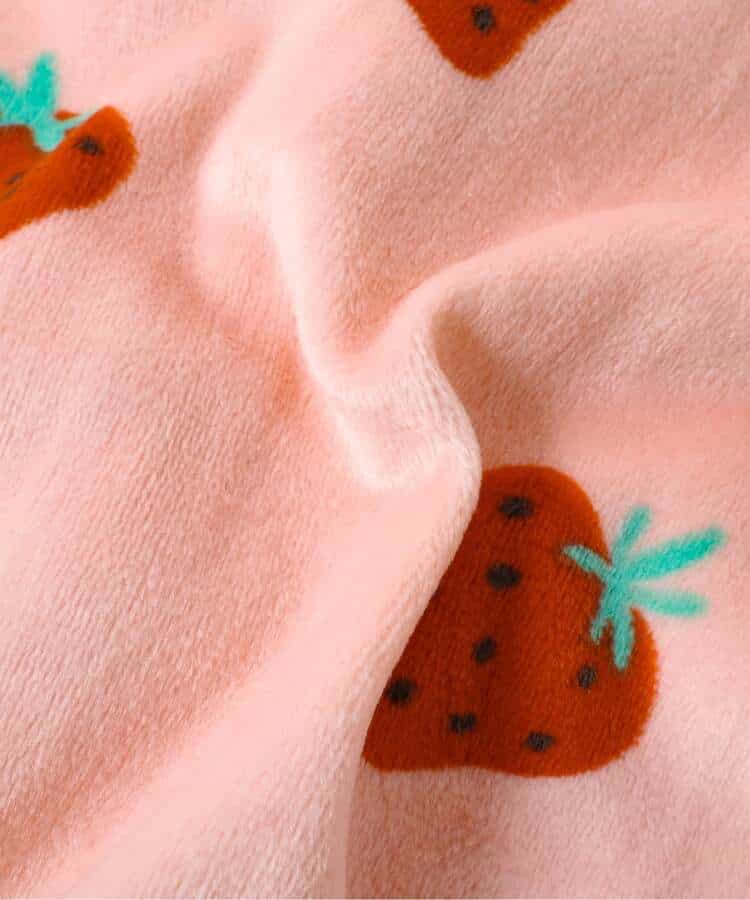 日本童裝 BREEZE 絲絨印花連衣 70-80cm 女童款 初生嬰兒 冬季 Jumpsuit