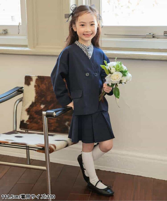 日本童裝 BREEZE 西裝外套及短裙套裝 90-140cm 女童款 冬季 SKIRTS OUTERWEAR 面試/宴會/表演